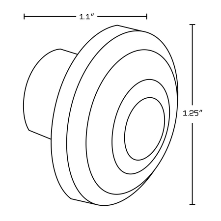 AMERICAN IMAGINATIONS 1.25" W, Cabinet Knob AI-21399